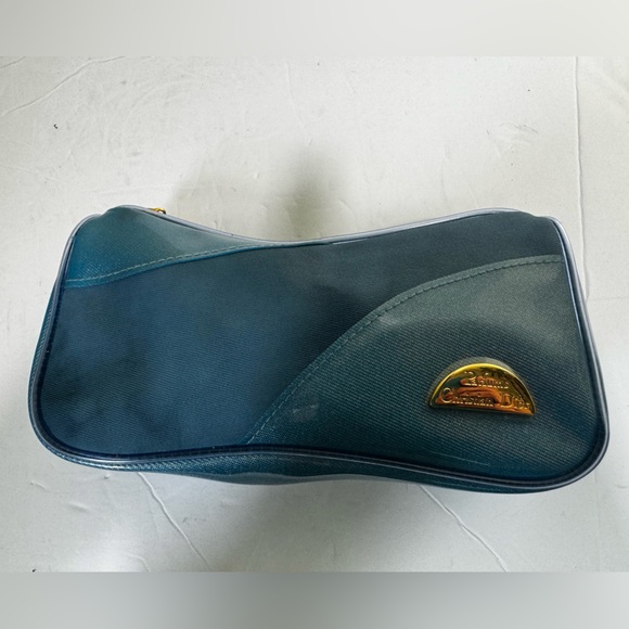 DIOR Bag Logo Clutch Parfums Faux Leather Fabric Cosmetic Tote Makeup Bag Purse - Picture 7 of 15